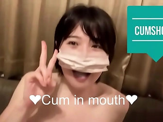 Japanese Teen With Short Hair Gets Filled With Creampie For The First Time!
