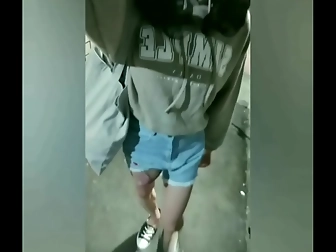 A Luscious Enchantress Masturbating In Public And Cumming On The Street