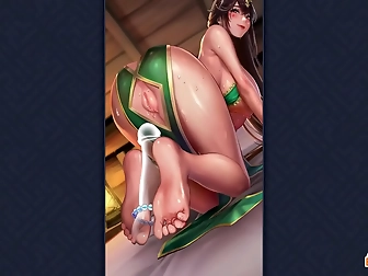 Jav Scene - Sibyl's Feet Tease And Please Hard Cock [King Of Kinks]