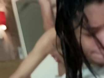 Luscious Little Cutie Can't Get Enough Of White Dick! Doggy Style And Cum Load On Stomach And Neck